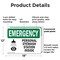 Signmission Personal Eyewash Station Inside With Symbol, 18 in W x Rectangle, Plastic OS-2PACK-EM-P-1218-L-10405 - alternate 7
